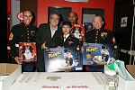 Roger Dreyer of Fantasma Toys with US Marines collectiing for Toys for Tots