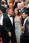 George Clooney, Academy Award nominee for Best Actor for his work in &quotMichael Clayton,&quot and girlfriend Sarah Larson, arrive at the 80th Annual Academy Awards at the Kodak Theatre in Hollywood, CA, on Sunday, February 24, 2008.
