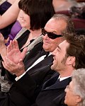 Actor Jack Nicholson and Javier Bardem, Academy Award nominee for Best Supporting Actor for his work in �No Country for Old Men,&quot watch the 80th Annual Academy Awards at the Kodak Theatre in Hollywood, CA, on Sunday, February 24, 2008.
