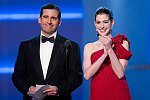 Presenters Steve Carell and Anne Hathaway present the Academy Award for Best Animated Feature during the 80th Annual Academy Awards at the Kodak Theatre in Hollywood, CA, on Sunday, February 24, 2008. 