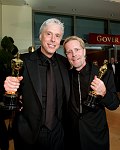 Academy Award winners Christopher Rouse (left) and Per Hallberg arrive at the Governors Ball after the 80th Annual Academy Awards at the Kodak Theatre in Hollywood, CA on Sunday, February 24, 2008.