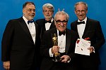 Academy Award winner for Best Director Martin Scorcese (right center), Francis Ford Coppola (left), George Lucas (right center) and Steven Spielberg at the 79th Annual Academy Awards at the Kodak Theatre in Hollywood, CA, on Sunday, February 25, 2007.