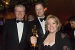 Howard Stringer (left), Academy Award winner Florian Henckel von Donnersmarck and Kathy Bates at the Governors Ball after the 79th Annual Academy Awards at the Kodak Theatre in Hollywood, CA on Sunday, February 25, 2007. 