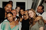 Michelle Rodriguez(center) and Anandjon with friends celebrating her birthday 