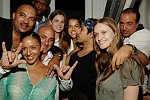 Michelle Rodriguez(center) and Anandjon with friends celebrating her birthday 